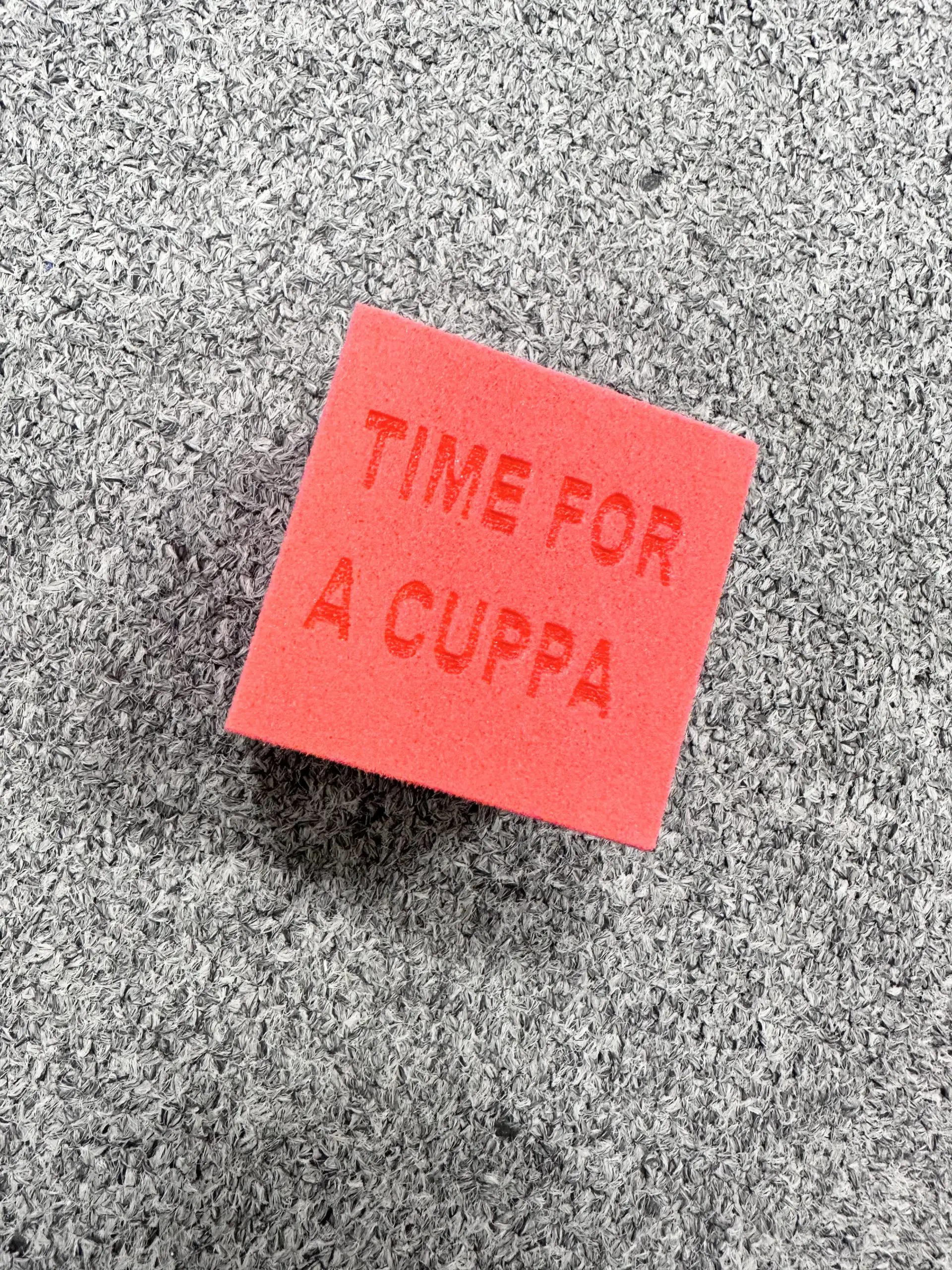 Laser engraving and foam