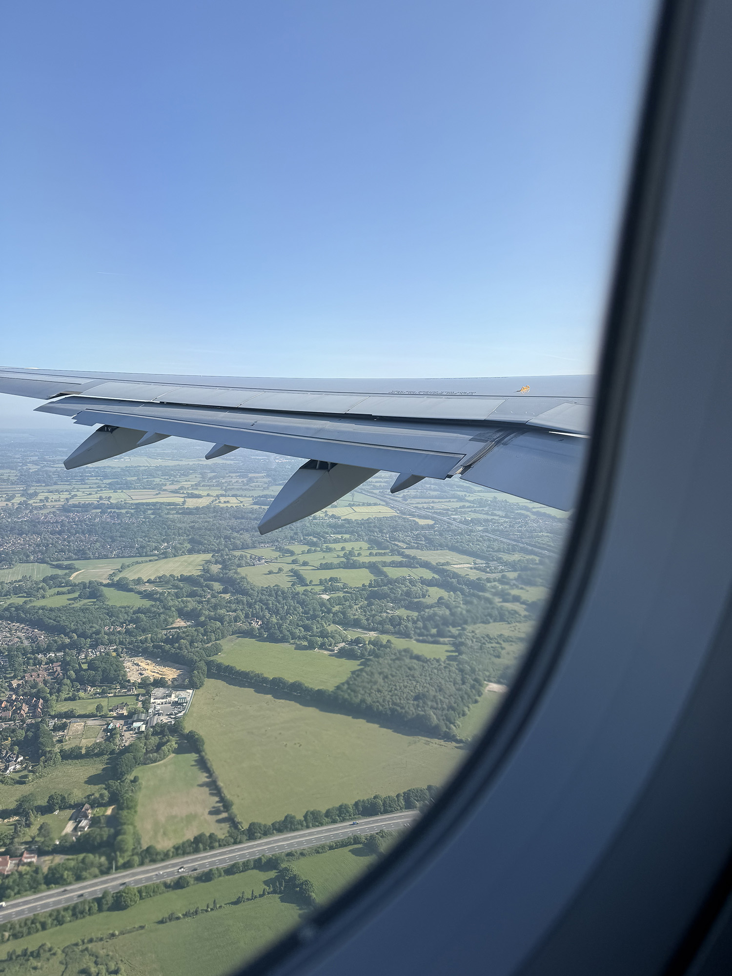 View out of a plane window