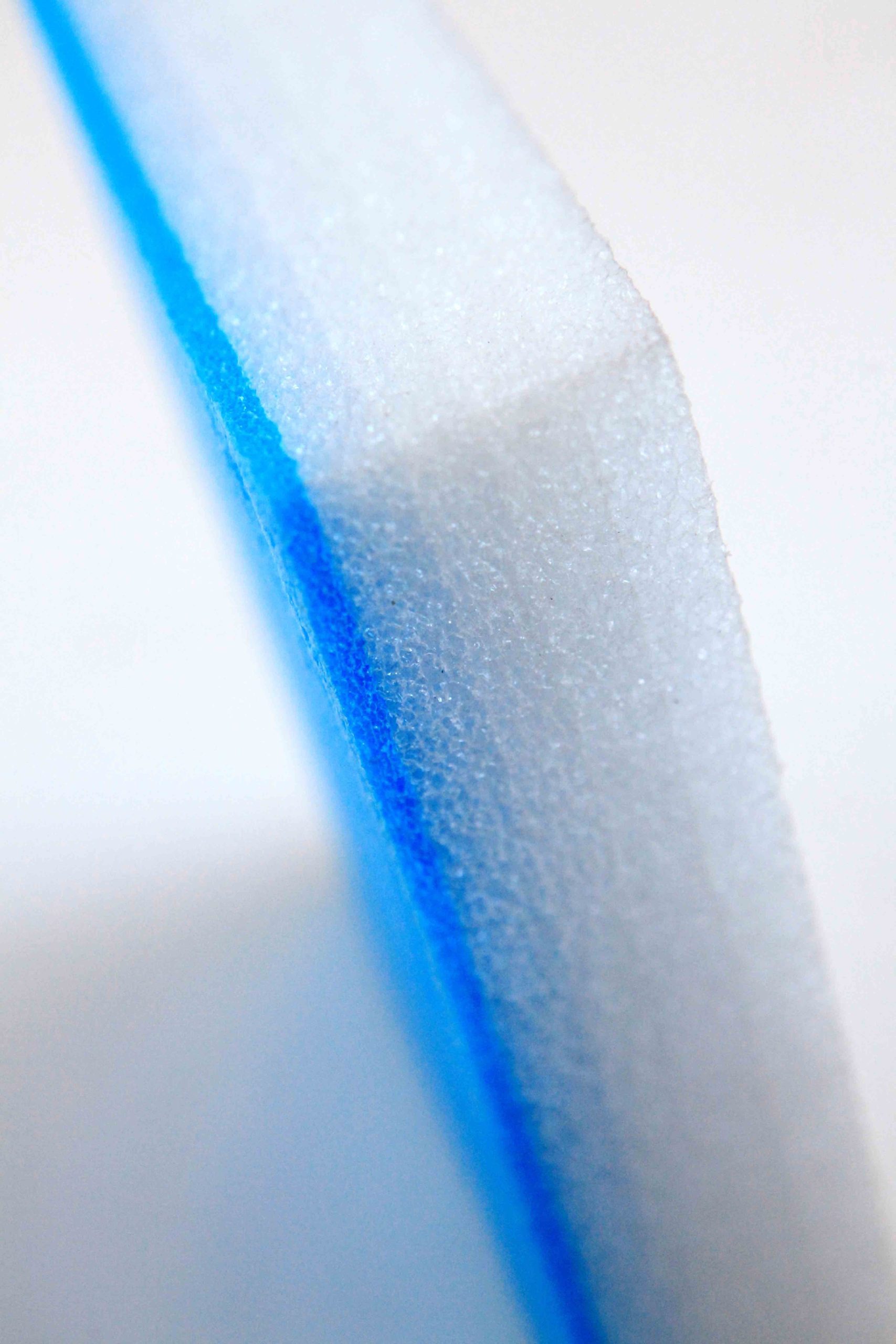Stratocell R sample piece of foam, contains a minimum of 65% recycled content, providing a sustainable and eco-conscious option.